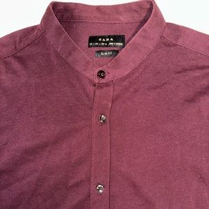 Zara slim fit M long sleeve maroon
